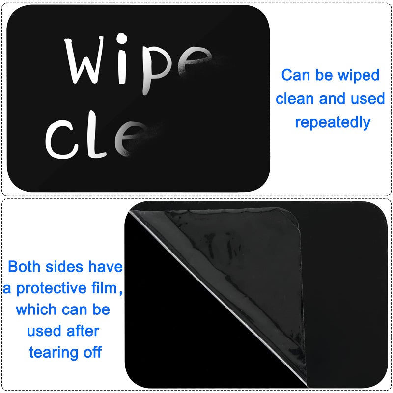 Mlici 6 Pcs Plastic Chalkboard Sign with Clips, Rectangle Double Sided Blackboard Clips, Message Board Food Labels for Party Farm Restaurant - Easy to Write and Wipe Out - for Liquid Chalk Markers - Image 5